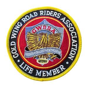 Vintage Gold Wing Road Riders Association Life Member Patch GWRRA 4"